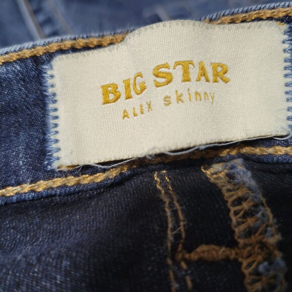 Big Star Alex Skinny Jeans Womens Size 27 Low Rise Dark Wash Denim Pants - Picture 4 of 6